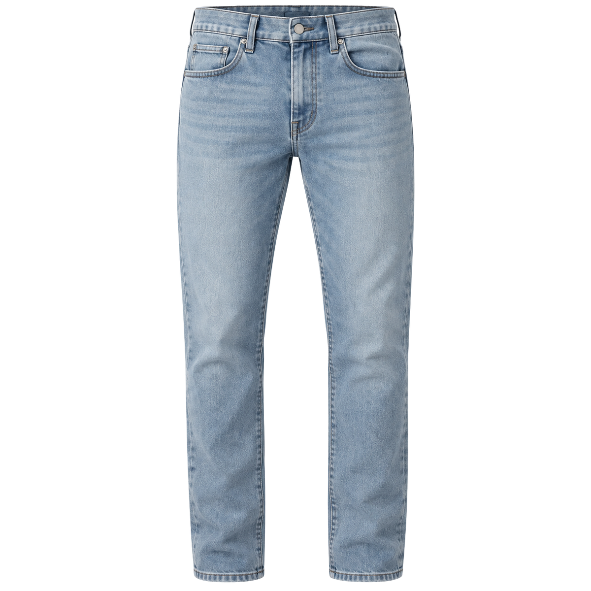 Light Wash Straight-Fit Denim Jeans | Koupbeery