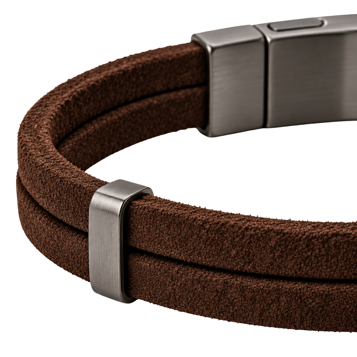 Brown Suede Double-Wrap Bracelet | Koupbeery