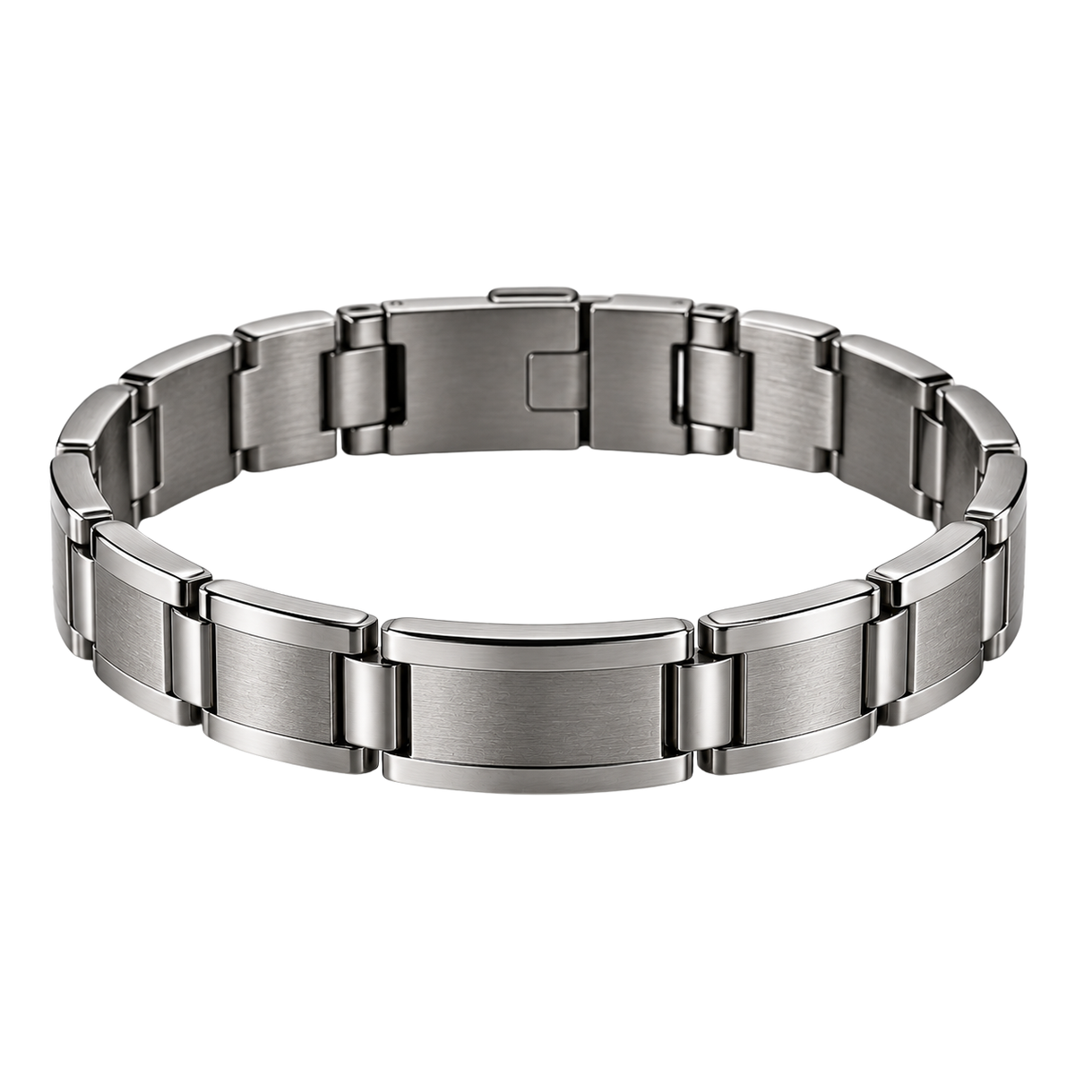 Brushed Stainless Steel Link Bracelet | Koupbeery