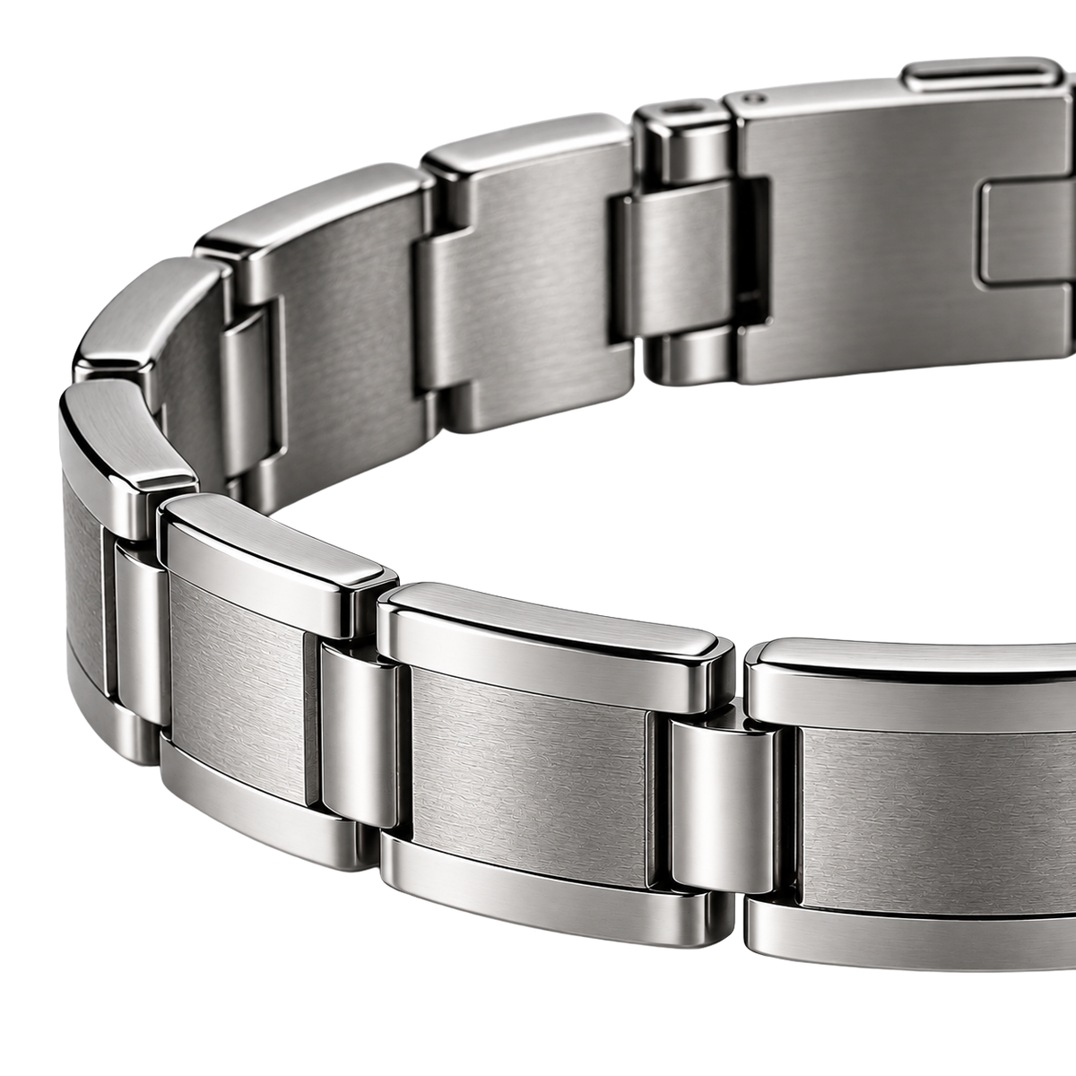 Brushed Stainless Steel Link Bracelet | Koupbeery