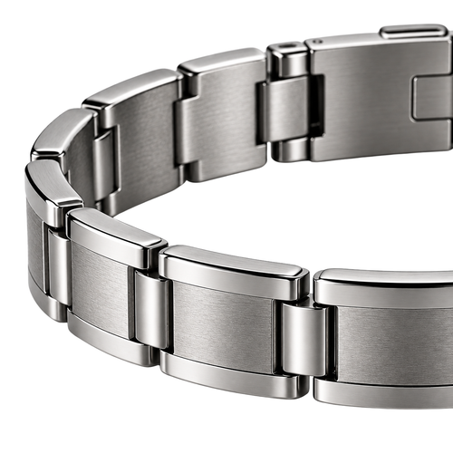 Brushed Stainless Steel Link Bracelet | Koupbeery
