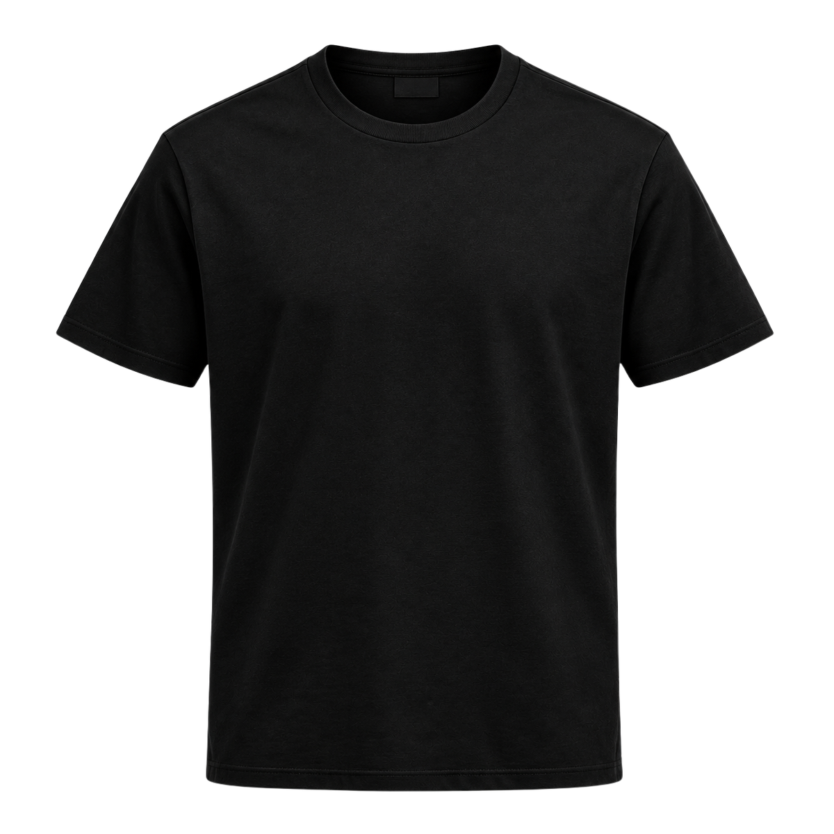 Premium Black Cotton Crew-Neck T-Shirt | Koupbeery