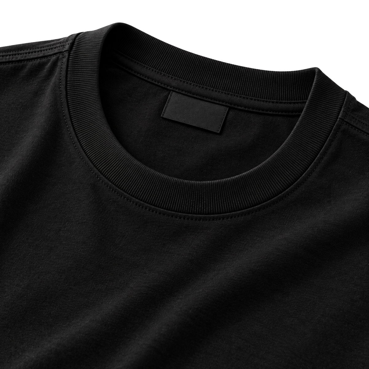 Premium Black Cotton Crew-Neck T-Shirt | Koupbeery