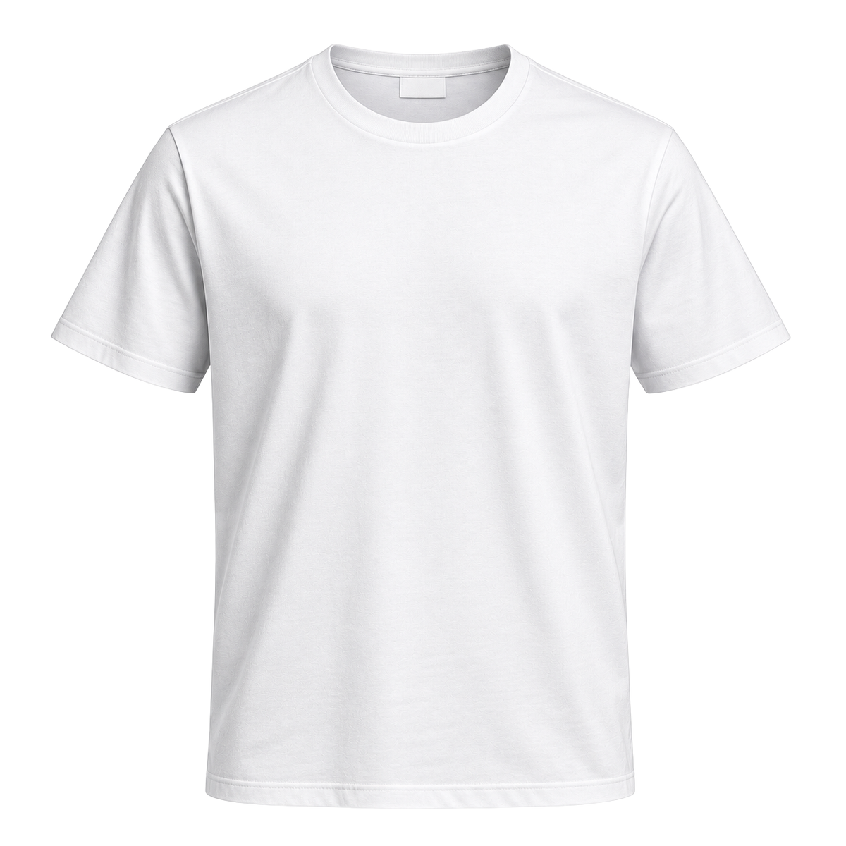 Premium White Cotton Crew-Neck T-Shirt | Koupbeery