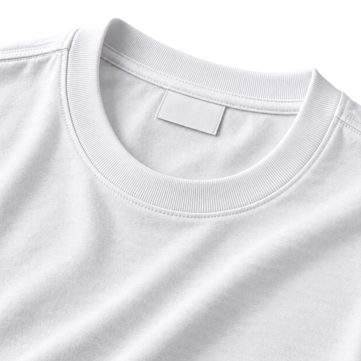 Premium White Cotton Crew-Neck T-Shirt | Koupbeery