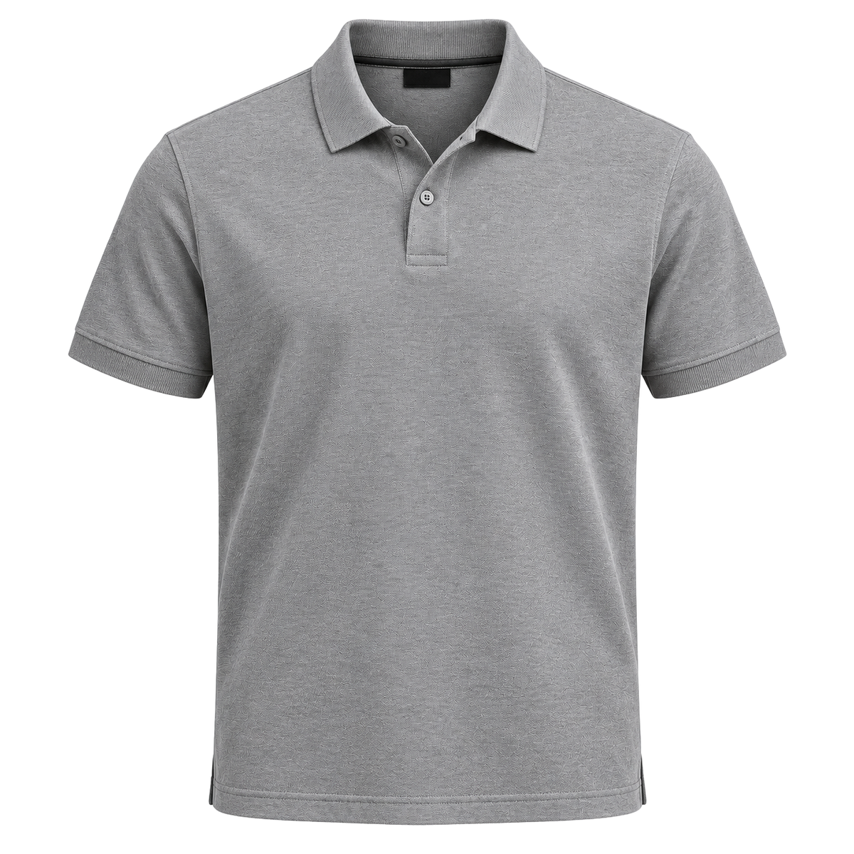 Grey Premium Cotton Piqué Polo Shirt | Koupbeery