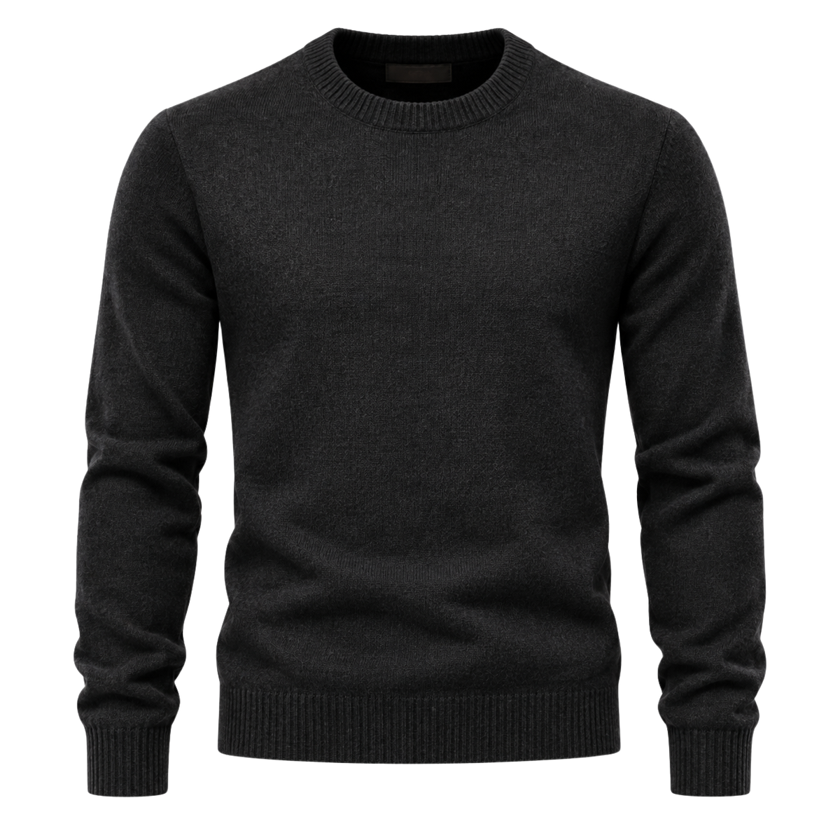 Charcoal Cashmere-Blend Crewneck Sweater | Koupbeery