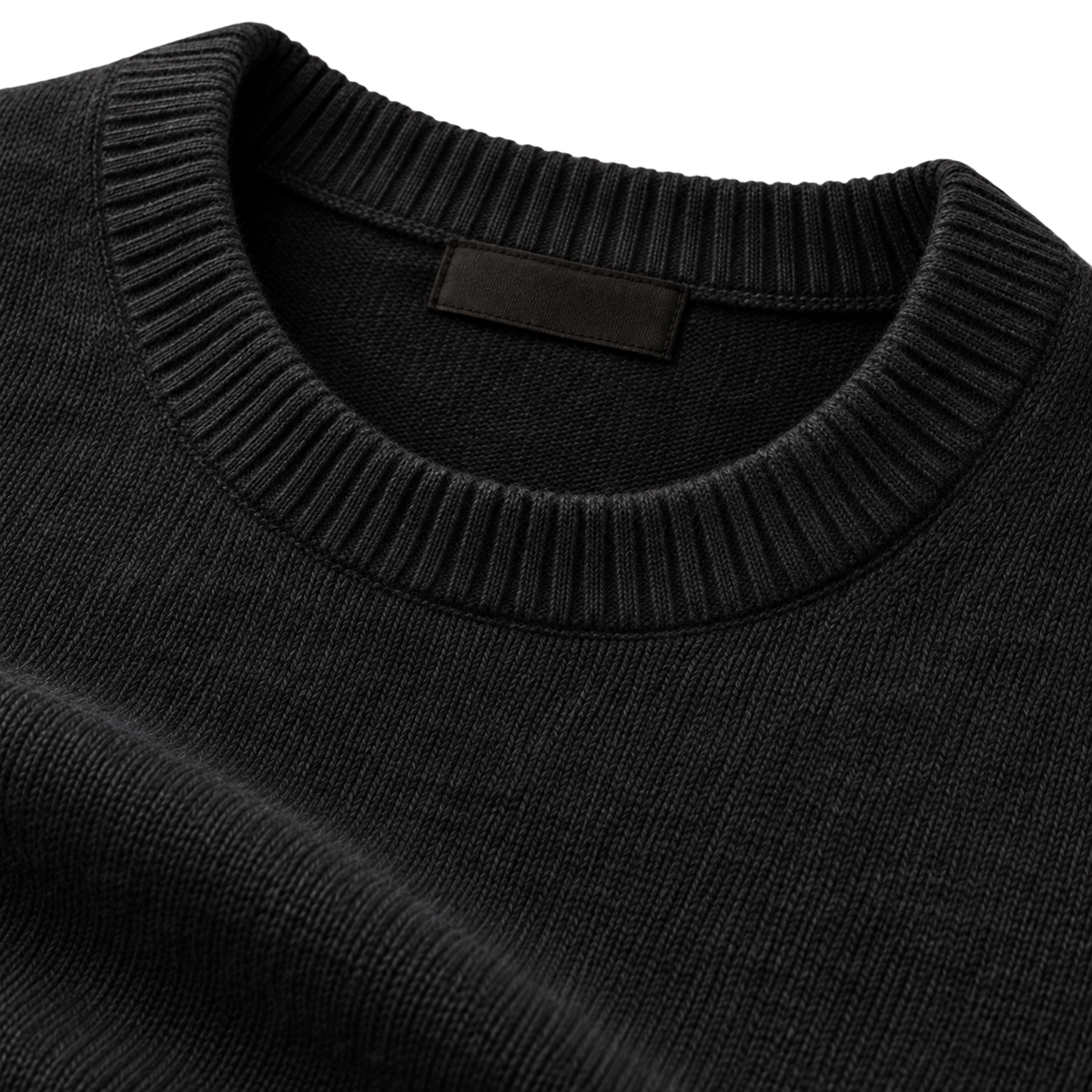 Charcoal Cashmere-Blend Crewneck Sweater | Koupbeery