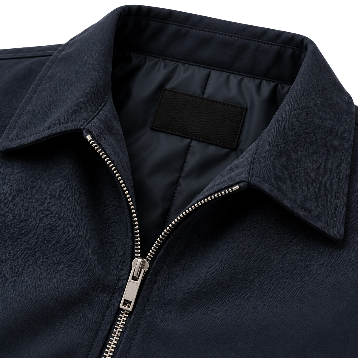 Navy Harrington Zip Jacket | Koupbeery