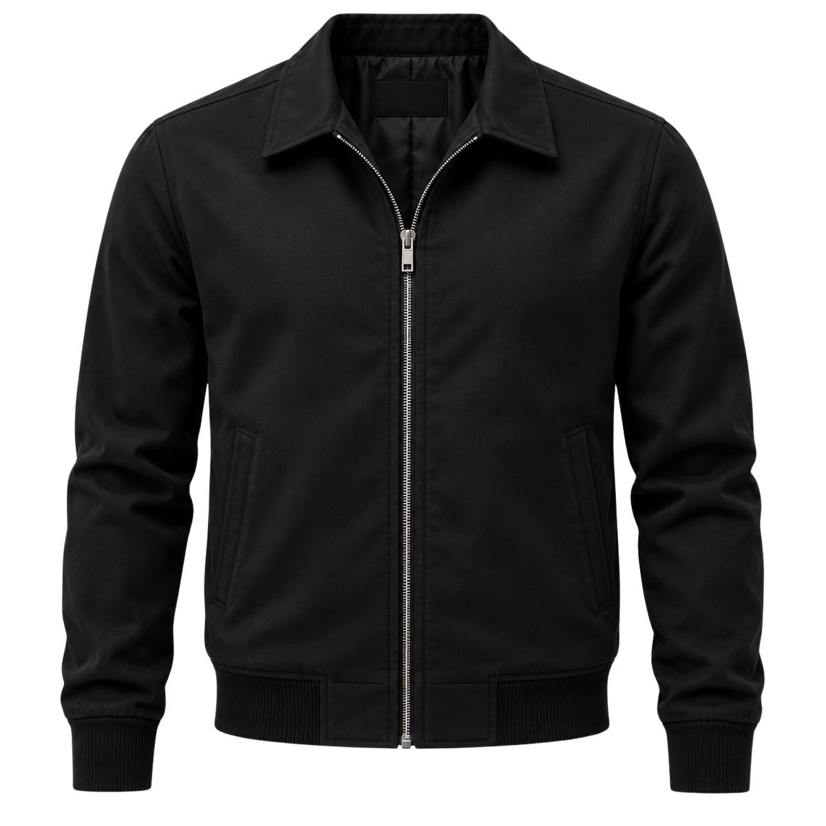 Black Harrington Zip Jacket | Koupbeery