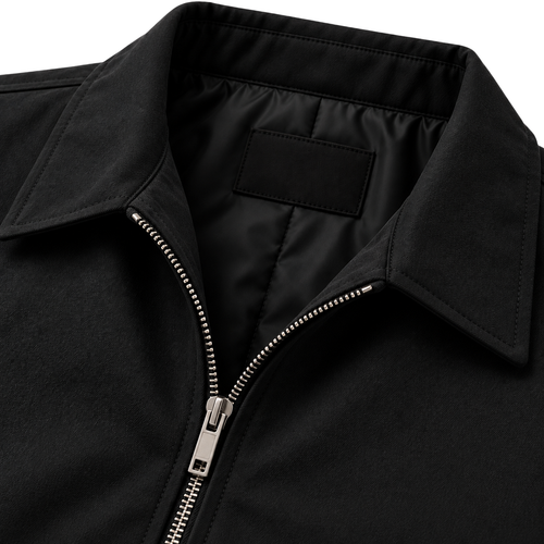 Black Harrington Zip Jacket | Koupbeery